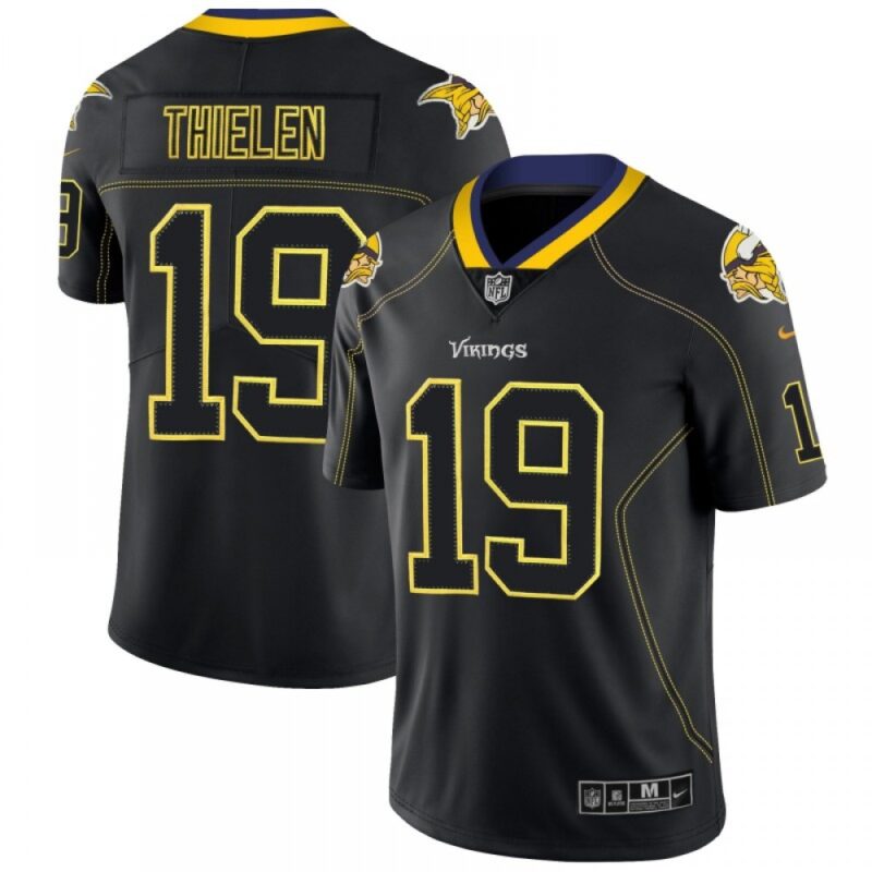 6861db5615674_1 Men's Minnesota Vikings #19 Adam Thielen NFL 2018 Lights Out Black Color Rush Limited Jersey