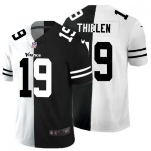 6861db5c756aa_1 Men's Minnesota Vikings #19 Adam Thielen Black & White Split Limited Stitched Jersey