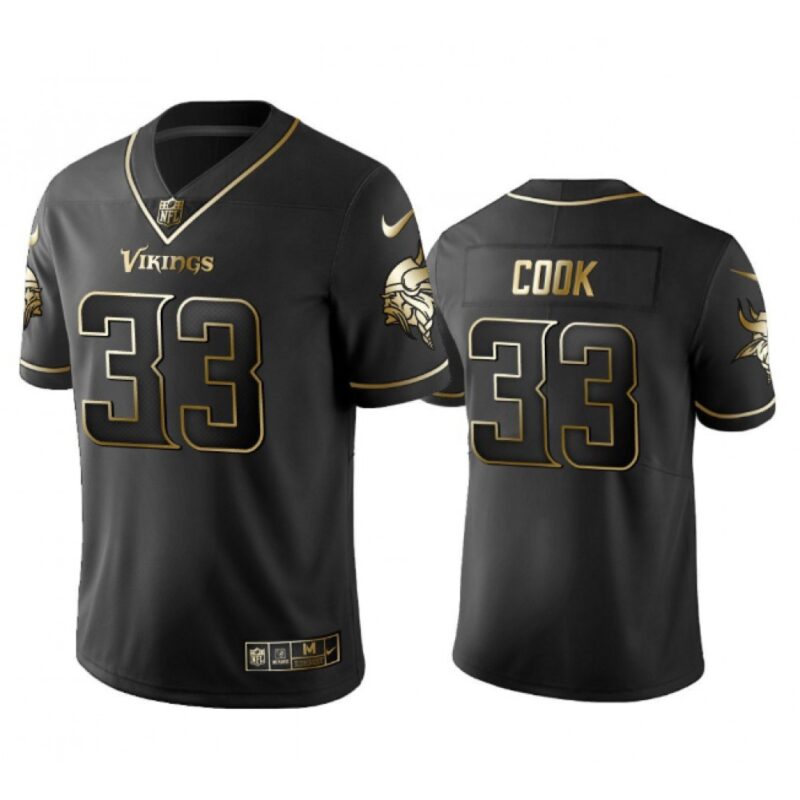 6861db5f924d4_1 Men's Minnesota Vikings #33 Dalvin Cook Black Golden Edition Limited Stitched Jersey