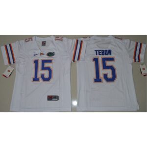 6861db63c6a6a_1 Gators #15 Tim Tebow White Stitched Youth NCAA Jersey
