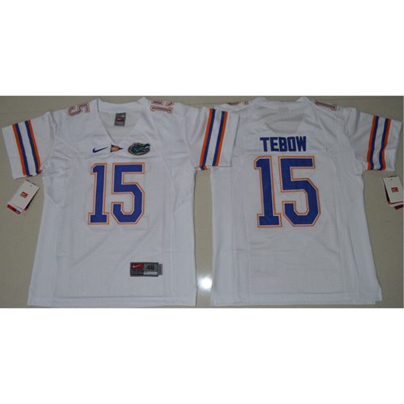6861db63c6a6a_1 Gators #15 Tim Tebow White Stitched Youth NCAA Jersey