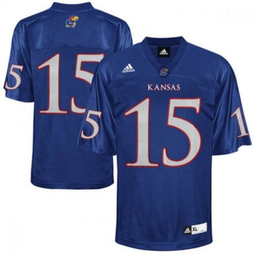 6861db66ce719_1 Men's Kansas Jayhawks #15 Royal Blue Stitched Jersey