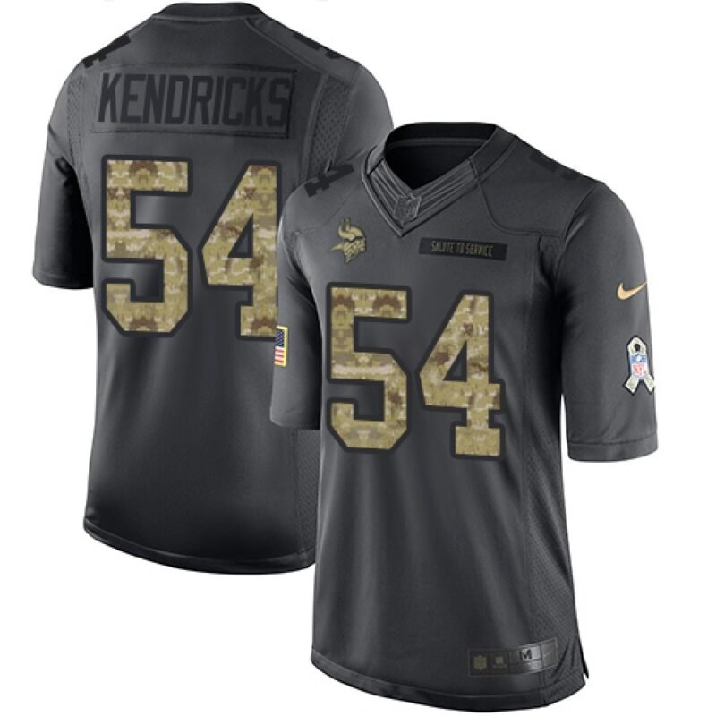 Vikings #54 Eric Kendricks Black Men's Stitched NFL Limited 2016 Salute To Service Jersey