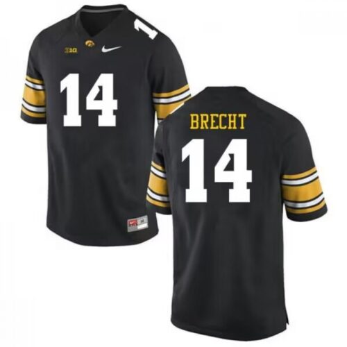 6861dbadafc5d_1 Men's Iowa Hawkeyes #14 Brody Brecht Black Stitched Jersey