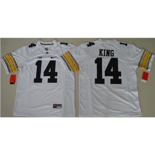 6861dbb42d265_1 Hawkeyes #14 Desmond King White Stitched NCAA Jersey