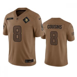 6861dbd6899e9_1 Men's Minnesota Vikings #8 Kirk Cousins 2023 Brown Salute To Service Limited Stitched Jersey