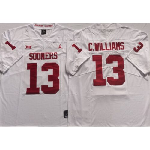 6861dbeaac556_1 Men's Oklahoma Sooners #13 C.WILLIAMS White Stitched Jersey