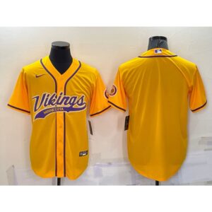 6861dbfba61f7_1 Men's Minnesota Vikings Blank Gold With Patch Cool Base Stitched Baseball Jersey