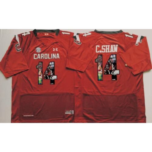 6861dc0923f96_1 Fighting Gamecocks #14 Connor Shaw Red Player Fashion Stitched NCAA Jersey