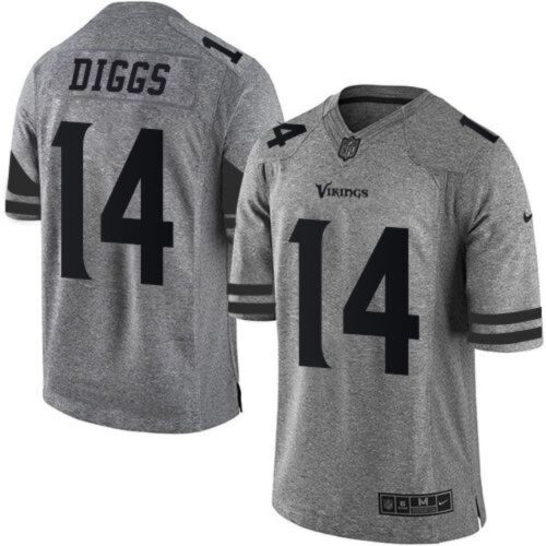 6861dc1d15697_1 Vikings #14 Stefon Diggs Gray Men's Stitched NFL Limited Gridiron Gray Jersey