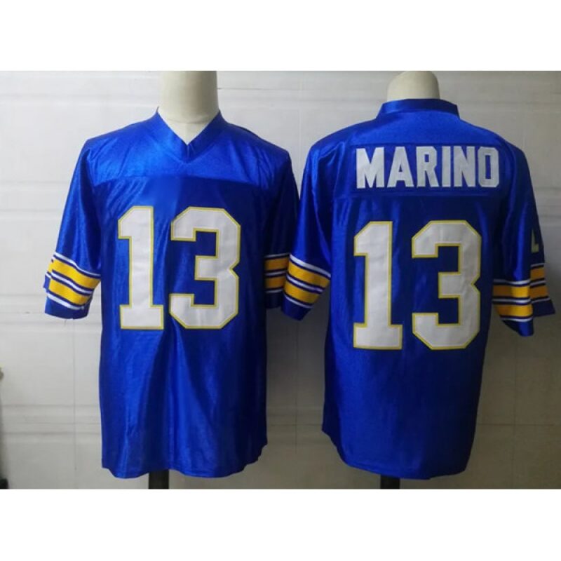 6861dc231ee67_1 Men's Pittsburgh Panthers #13 Dan Marino Blue Stitched Jersey
