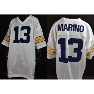 6861dc26ba945_1 Men's Pittsburgh Panthers #13 Dan Marino White Stitched Jersey