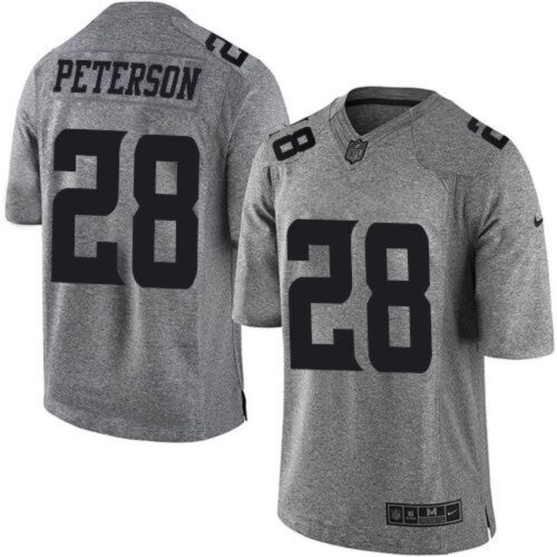 6861dc2709da2_1 Vikings #28 Adrian Peterson Gray Men's Stitched NFL Limited Gridiron Gray Jersey