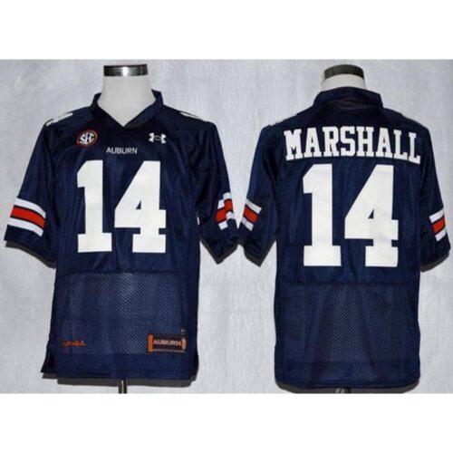 6861dc30a8bd8_1 Tigers #14 Nick Marshall Blue Stitched NCAA Jersey