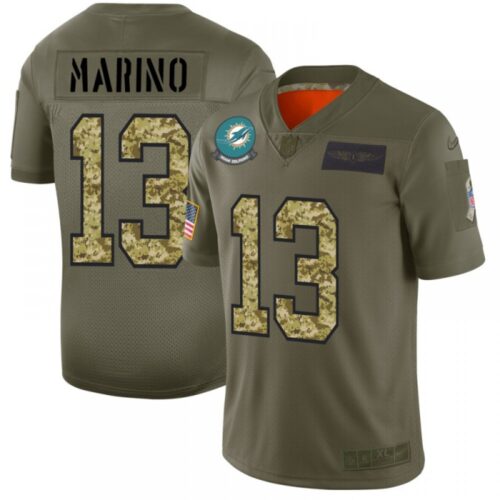 6861dc3175e90_1 Men's Miami Dolphins #13 Dan Marino 2019 Olive/Camo Salute To Service Limited Stitched NFL Jersey