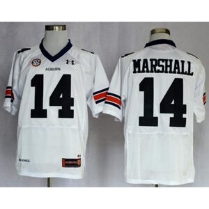 6861dc371a8ce_1 Tigers #14 Nick Marshall White Stitched NCAA Jersey