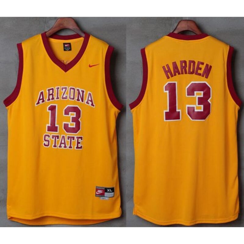 6861dc3d7c365_1 Sun Devils #13 James Harden Gold Basketball Stitched NCAA Jersey