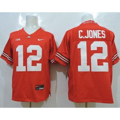 6861dc4e89229_1 Buckeyes #12 Cardale Jones Red Limited Stitched NCAA Jersey