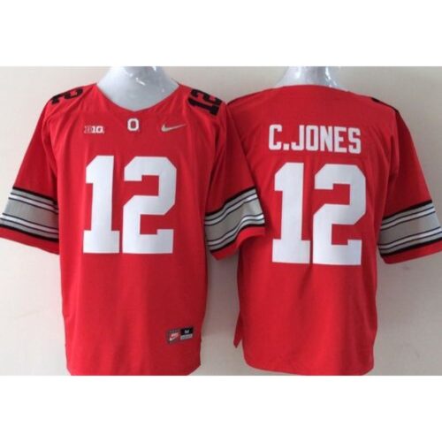 6861dc51da72b_1 Buckeyes #12 Cardale Jones Red Stitched Youth NCAA Jersey