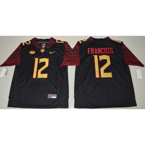 6861dc6316132_1 Seminoles #12 Deondre Francois Black Limited Stitched NCAA Jersey