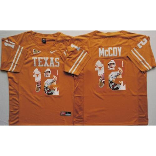 6861dc7b8ecdb_1 Longhorns #12 Colt McCoy Orange Player Fashion Stitched NCAA Jersey