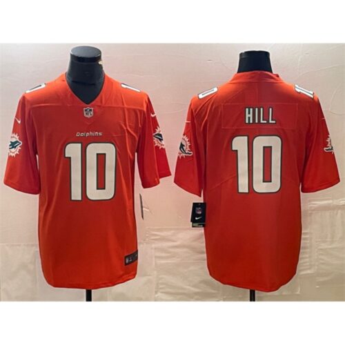 6861dc8061703_1 Men's Miami Dolphins #10 Tyreek Hill Orange Vapor Untouchable Limited Stitched Football Jersey