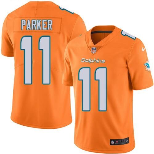 6861dc840249f_1 Dolphins #11 DeVante Parker Orange Men's Stitched NFL Limited Rush Jersey