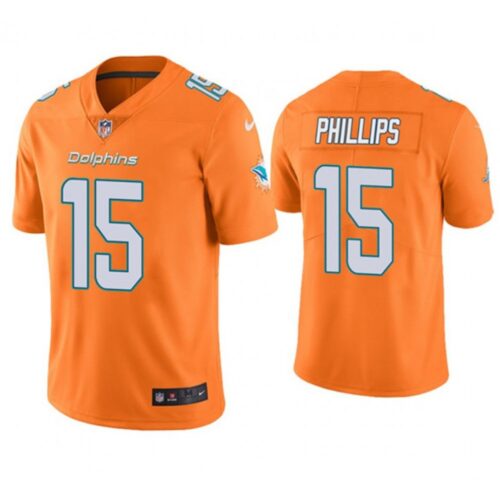 6861dc9d3a95d_1 Men's Miami Dolphins #15 Jaelan Phillips Orange 2021 Vapor Untouchable Limited Stitched NFL Jersey