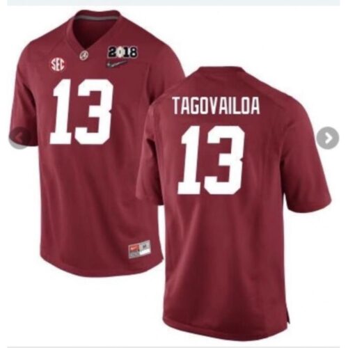 6861dca05b051_1 Men's Alabama Crimson Tide #13 Tua Tagovailoa Red 2018 Patch Stitched NCAA Jersey