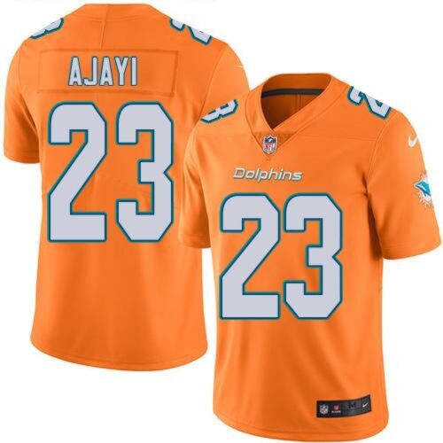 6861dca7b6c3b_1 Dolphins #23 Jay Ajayi Orange Men's Stitched NFL Limited Rush Jersey