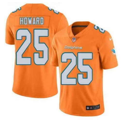 6861dcab96ea6_1 Men's Miami Dolphins #25 Xavien Howard Orange Vapor Untouchable NFL Limited Stitched Jersey