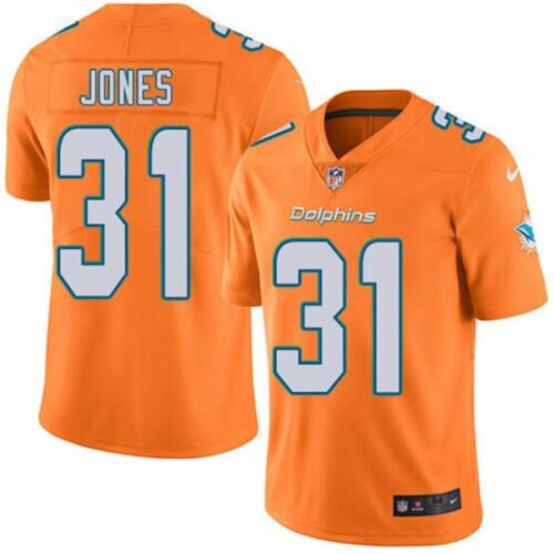 6861dcb90bf9c_1 Men's Miami Dolphins #31 Byron Jones Orange Vapor Untouchable Limited Stitched Jersey