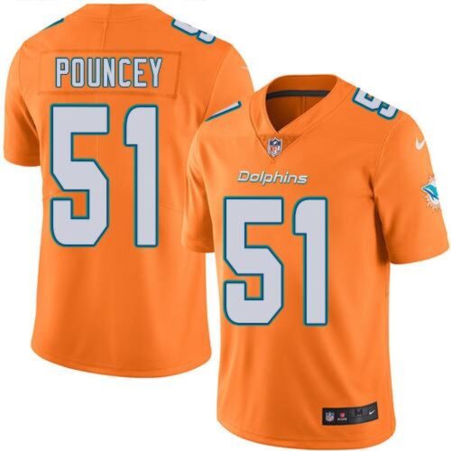6861dcbfcf381_1 Dolphins #51 Mike Pouncey Orange Men's Stitched NFL Limited Rush Jersey