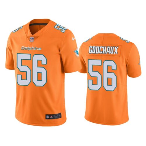 6861dcc335986_1 Men's Miami Dolphins #56 Davon Godchaux Orange Vapor Limited Stitched Jersey