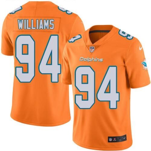 6861dce10ddb8_1 Dolphins #94 Mario Williams Orange Men's Stitched NFL Limited Rush Jersey