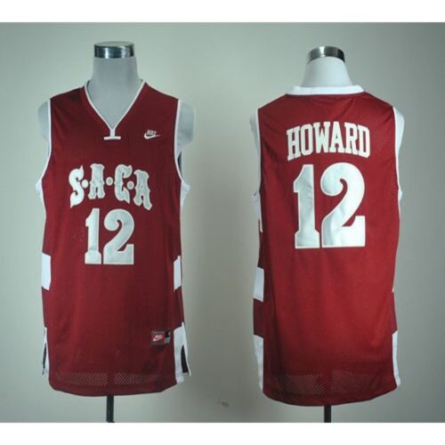 6861dcfa34656_1 SACA #12 Dwight Howard Red Basketball Stitched NCAA Jersey