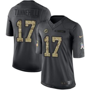 6861dcfa7197e_1 Dolphins #17 Ryan Tannehill Black Men's Stitched NFL Limited 2016 Salute to Service Jersey