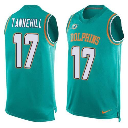 6861dd04e0594_1 Dolphins #17 Ryan Tannehill Aqua Green Team Color Men's Stitched NFL Limited Tank Top Jersey