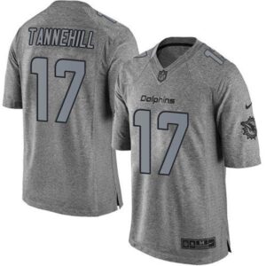 6861dd082c10f_1 Dolphins #17 Ryan Tannehill Gray Men's Stitched NFL Limited Gridiron Gray Jersey