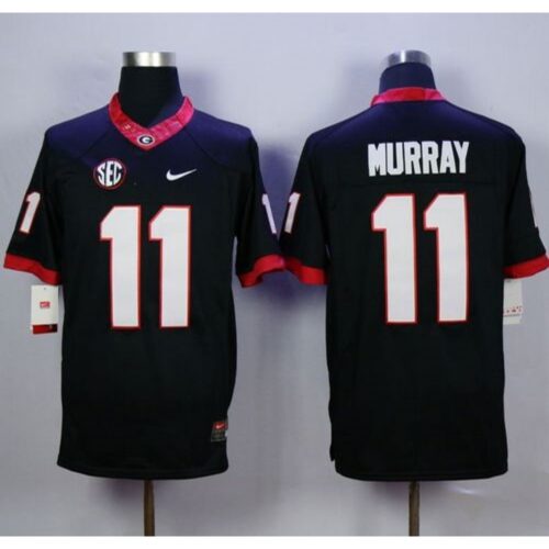 6861dd1f6fa80_1 Bulldogs #11 Aaron Murray Black Limited Stitched NCAA Jersey