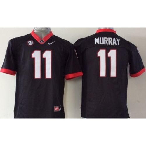 6861dd2cdbd59_1 Bulldogs #11 Aaron Murray Black Stitched Youth NCAA Jersey