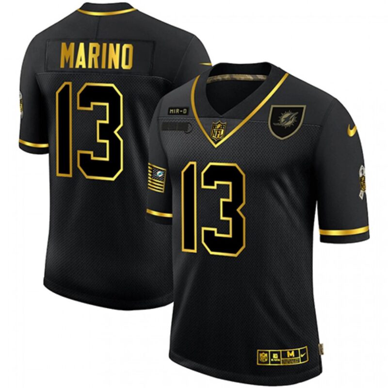 6861dd33b6297_1 Men's Miami Dolphins #13 Dan Marino 2020 Black/Gold Salute To Service Limited Stitched Jersey