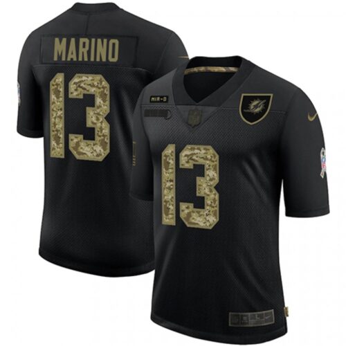 6861dd375b4fe_1 Men's Miami Dolphins #13 Dan Marino 2020 Black Camo Salute To Service Limited Stitched Jersey