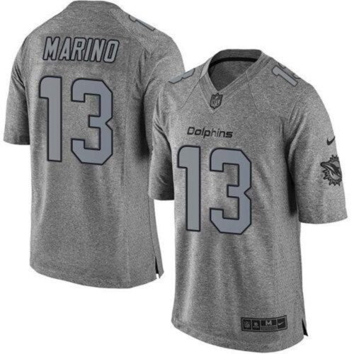 6861dd630c11b_1 Dolphins #13 Dan Marino Gray Men's Stitched NFL Limited Gridiron Gray Jersey