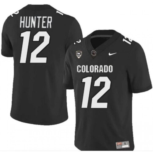 6861dd6332655_1 Men's Colorado Buffaloes #12 Travis Hunter Black With PAC-12 Patch Stitched Football Jersey