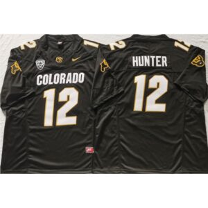 6861dd665787d_1 Men's Colorado Buffaloes #12 Travis Hunter Black With PAC-12 Patch Stitched Football Jersey