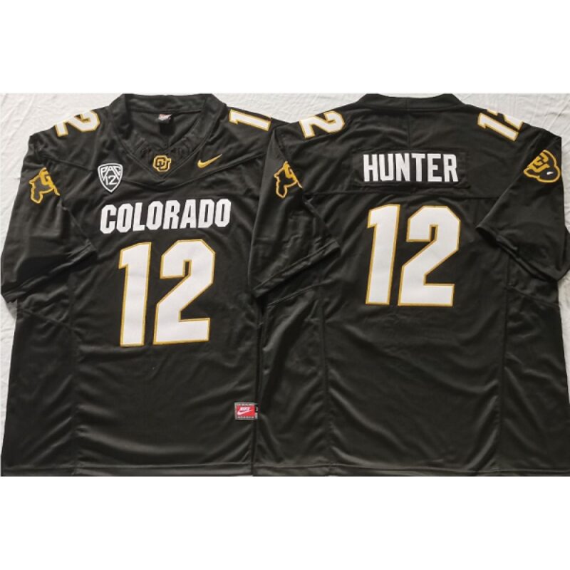 6861dd665787d_1 Men's Colorado Buffaloes #12 Travis Hunter Black With PAC-12 Patch Stitched Football Jersey