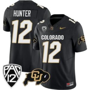 6861dd698a8d3_1 Men's Colorado Buffaloes #12 Travis Hunter Black 2023 F.U.S.E. With PAC-12 Patch Stitched Football Jersey