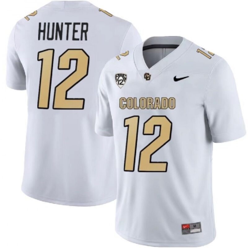 6861dd768b4e9_1 Men's Colorado Buffaloes #12 Travis Hunter White With PAC-12 Patch Stitched Football Jersey