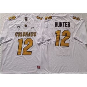 6861dd7a52e12_1 Men's Colorado Buffaloes #12 Travis Hunter White With PAC-12 Patch Stitched Football Jersey